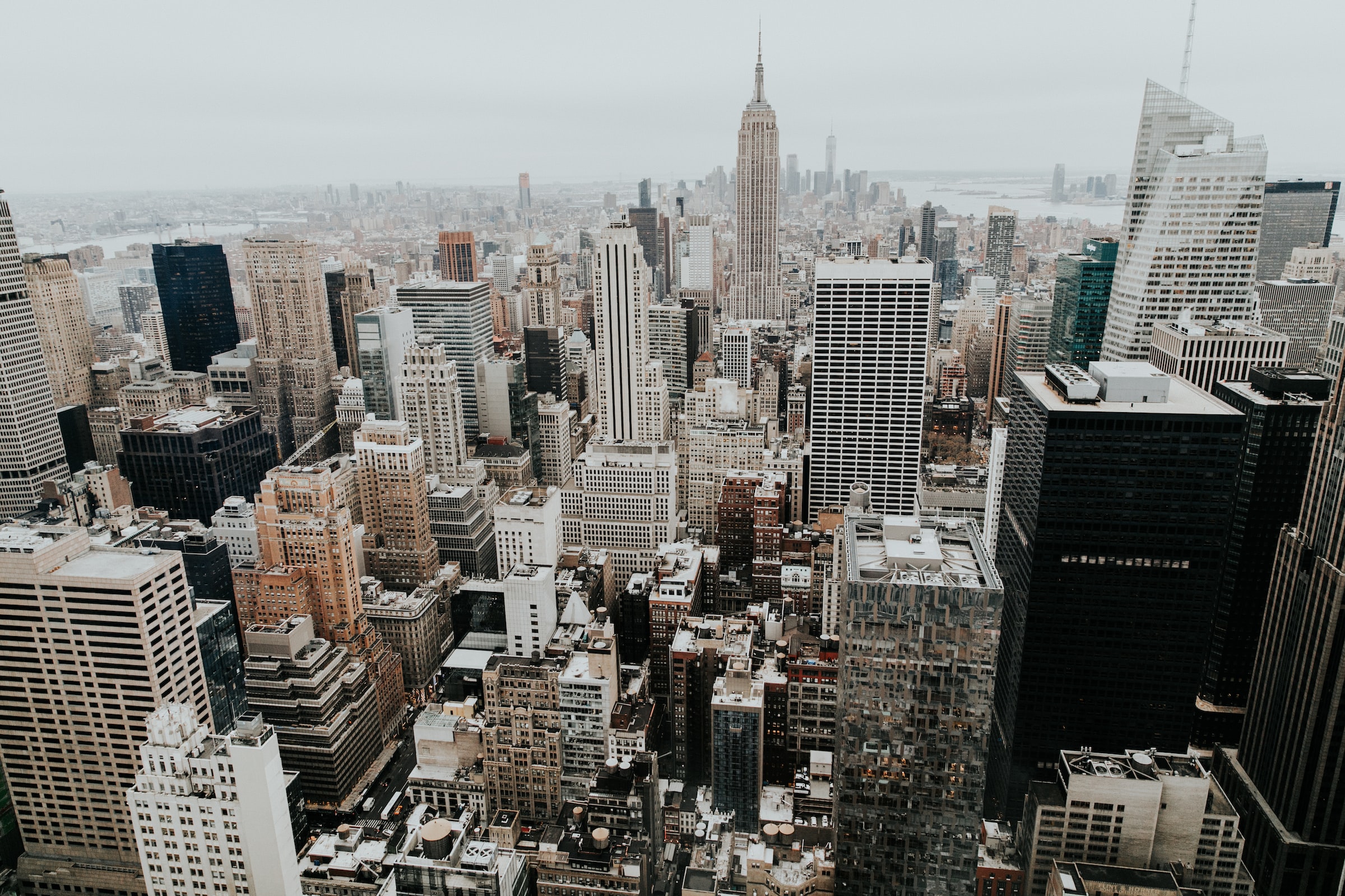 aerial view of new york city